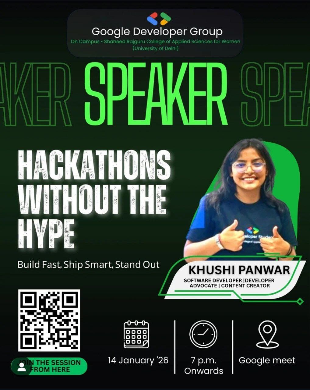 Speaker at TechSprint 2026 by GDGoC SRCASW